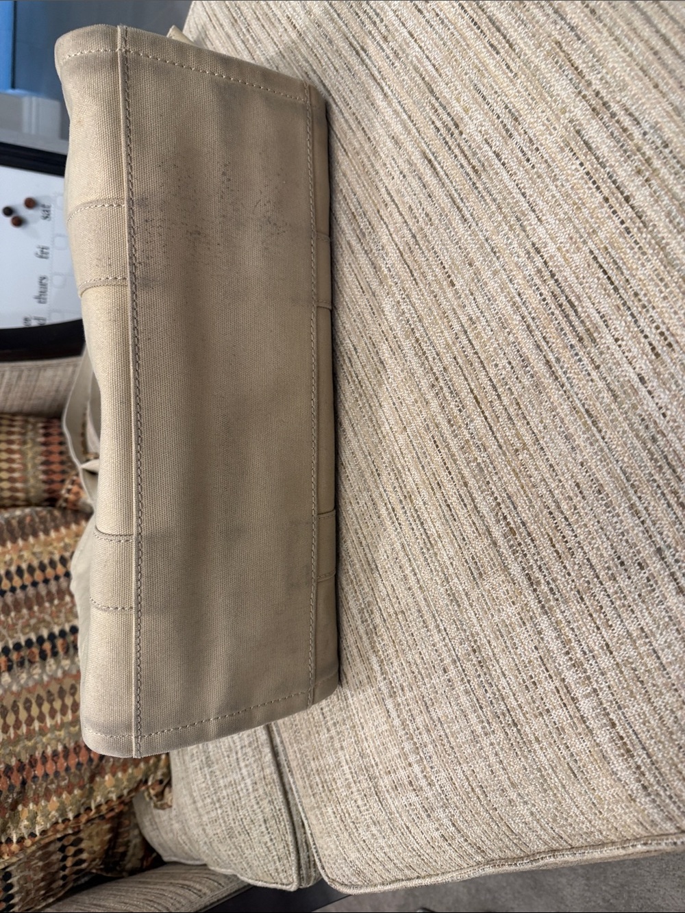 Marc Jacobs Canvas Tote Bag in Beige with White Logo - Picture 13 of 16